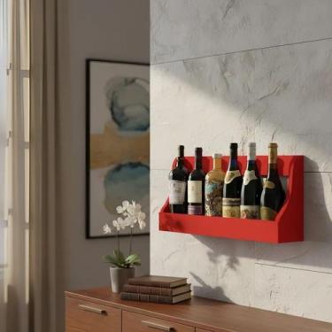 Imagem de Prateleira Adega Suporte Decorativo para Vinhos Bebidas e Garrafas - V