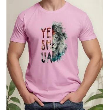 Imagem de Camiseta Camisa Algodão Feminina Masculina Adulto Yeshua Leão Moda Gos