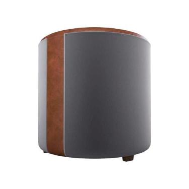 Imagem de Puff Banqueta Redondo Luxo Copenhage Matrix, SINTETICO MARROM VELUDO C