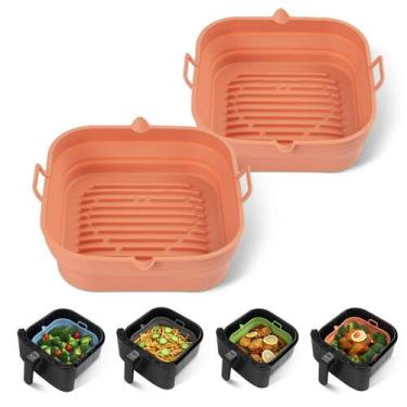 Imagem de Pacote com 2 Forros de fritadeira de silicone Square Loveuing 8,5 pole