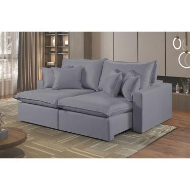 Imagem de Sofa Retratil e Reclinavel 3 Lugares M-196 2,30m Molas Ensacadas Pillow Top Almofadas Estofados Martins