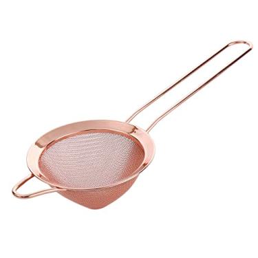 Imagem de Generic Filtro de coquetel multifuncional de aço inoxidável escorredor de cozinha ferramenta de cozimento doméstico escumador de óleo (ouro rosa)
