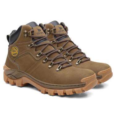 Imagem de Bota de Couro Adventure Masculina Confortável e Estável para Caminhadas e Viagens-Masculino