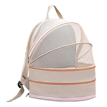 Imagem de Generic Mochila para Transportar Animais de Estimação, Armazenamento Simples, Casa, Respirável, Expansível, Poliéster, Estável para Animais de Estimação Pequenos e Médios (Bege)