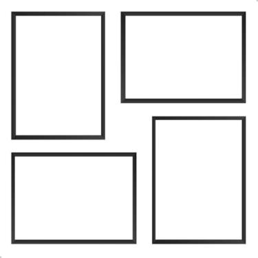 Imagem de Porta-retratos Para Fotos 15x21 cm Kit Decorativo Mosaico Composição de Moldura Vertical/Horizontal(4,Moldura Branca)