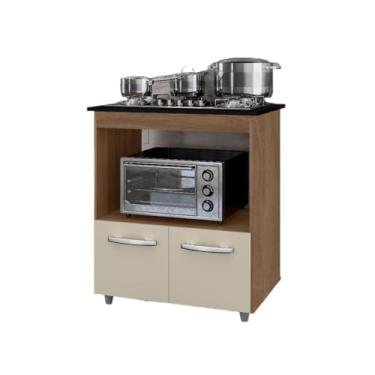 Imagem de Balcão Para Cooktop 4 Bocas 2 Portas Armário de Cozinha(4 Bocas Savana Off White)