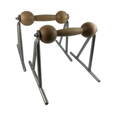 Imagem de Fenteer Barra Parallettes para L Sit, Barra de Flexão, Máquina de Flexão de Pilates, Equipamento de Treinamento de Força, Suportes de Treino para Treino