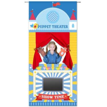 Imagem de Doorway Puppet Theatre gisgfim 78x170 cm Azul Vermelho Dobrável