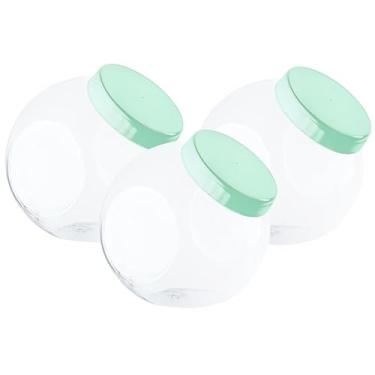 Imagem de Kit 3 Potes Baleiro Plástico Tampa de Rosca BPA Free 2,4LT Porta Mantimentos Multiuso (Verde)