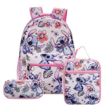 Imagem de Mochila Lunch Box Case Stitch, poliéster infantil - Lightbek Official 