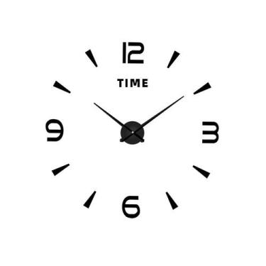 Imagem de Relógio de parede minimalista, número 3D, acrílico moderno, 40x40cm - 