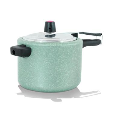 Imagem de Panela de Pressão Brinox Ceramic Life Vapt 4,5L Mineral Resist Verde