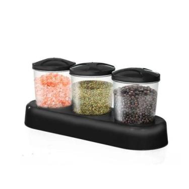 Imagem de Conjunto 3 Potes Potinhos Para Alimentos Transparente - Ercaplast