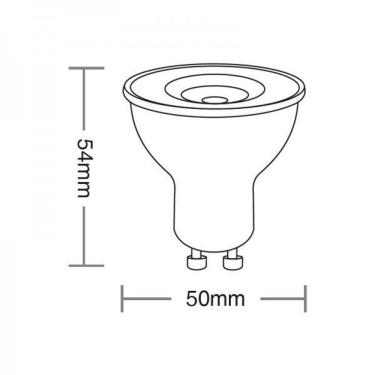 Imagem de Kit 10 Lâmpadas Led Dicroica Mr16 Tdl 7w Taschibra Bivolt 6500k Luz Fria