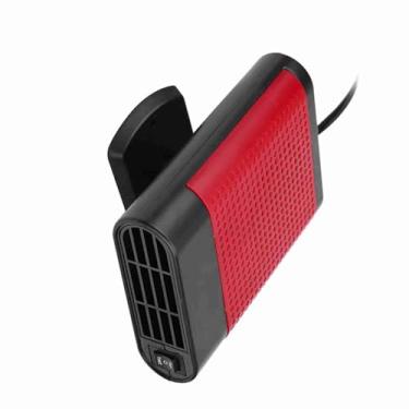 Imagem de 12V Carro Portátil Janela Elétrica Aquecedor Secador de Pára- Ventilador Descongelador Demister para Carro Home Office (Preto Vermelho)