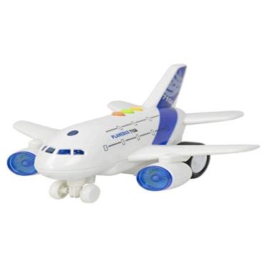 Imagem de Brinquedo Mega City Aeroporto Avião com Rodinhas de Fricção Luzes e Sons Divertidos Bbr Toys