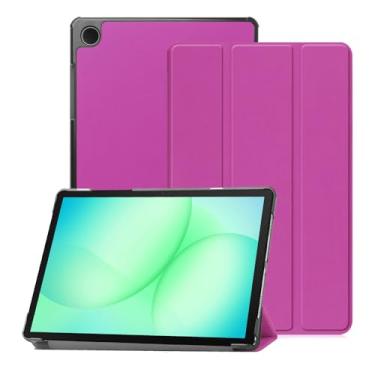 Imagem de SFFINE Capa para Samsung Galaxy Tab A11 Plus 2025/A9 Plus 2023 de 11 polegadas, capa protetora de três dobras para tablet Galaxy Tab A11+/A9+, despertar/hibernar automaticamente (roxa)