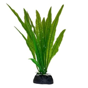 Imagem de Decoração de Aquário Tanque Peixes Grama d Água Simulada Plantas Aquáticas Plásticas Artificiais Ornamentos para Base PVC com Peso Não Amarelamento Seguro Doce e Salgada Abrigo Belo
