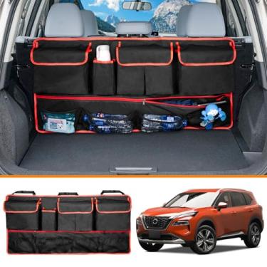 Imagem de HUYINPJ Organizador de banco traseiro compatível com bolsa de armazenamento de porta-malas SUV, acessórios para todos os climas, organizador traseiro de assento para SUV, acessórios de interior de