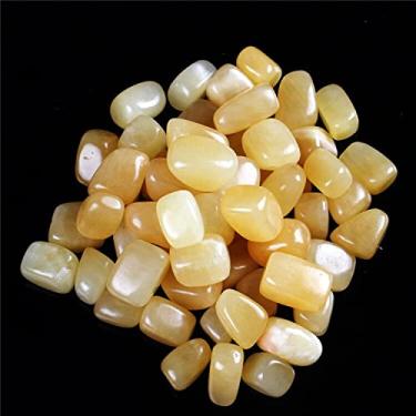 Imagem de Home Collections 200 g a granel sortido de pedras caídas mistas lápis-lazúli cristal obsidiana pedras preciosas minerais de rocha para contas de Reiki (cor: 200 g de calcita laranja)