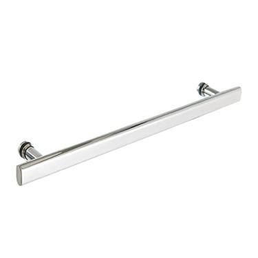 Imagem de Puxador de porta de vidro portas deslizantes de chuveiro barra de botão de garra peças de reposição para tela de box de chuveiro maçanetas de porta de banheiro internas/externas (tamanho: 350 mm)