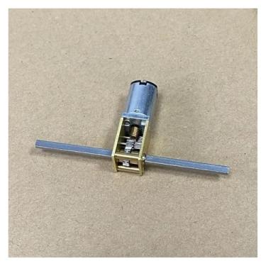 Imagem de VUBBJCRS DC 6V-12V pequeno N20 caixa de engrenagens totalmente metálica redutor de engrenagens motor de partida eletrônico 28,7 mm eixo longo eixo duplo para modelo de trem de brinquedo (12 V 381 RPM)