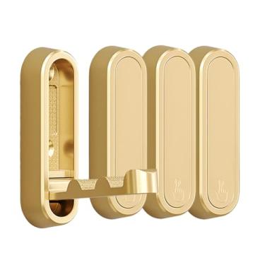 Imagem de Ganchos dobráveis para parede, ganchos de armazenamento de roupas de parede | 4 organizadores decorativos de armazenamento que economizam espaço, suporte para chaves para casacos, toalhas, chapéus