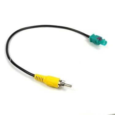 Imagem de YuYue Electronic Cabo adaptador de câmera de ré Fakra para RCA, adaptador de sistema de áudio estéreo de navegação de veículo, vídeo, rádio estéreo, chumbo para carros com sistema de navegação NX com