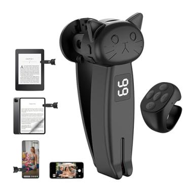 Imagem de Virador de página remoto para Kindle, câmera filmadora, controles remotos para tablets TikTok sem tocar na tela, clique de página 2 em 1 compatível com iPhone, Kobo, iPad, Android, presente ideal