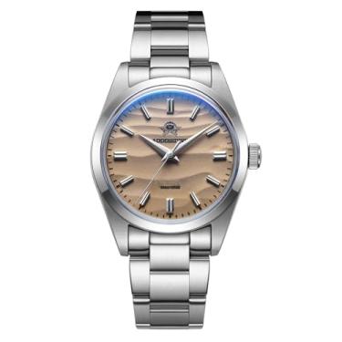 Imagem de ADDIESDIVE Relógio de quartzo masculino analógico VH31 de 36 mm, movimento de quartzo mecânico, K1, cristal mineral convexo, impermeável, 100 M AD2030, amarelo café, moda masculina