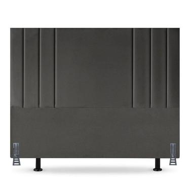 Imagem de Cabeceira 160 Cm Queen Linho Cama Box Estofada Moderna Frame Cinza