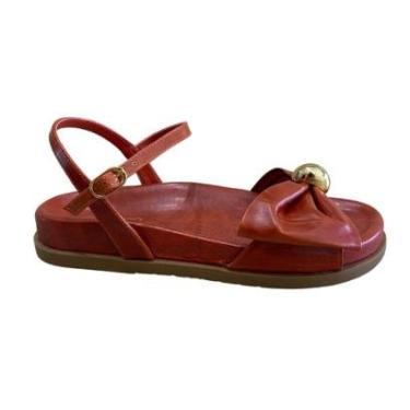 Imagem de Sandália Papete Laço Couro Lançamento Arezzo Tamanho:34;Cor:-Feminino