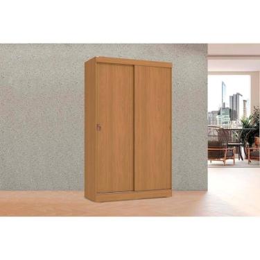 Imagem de Guarda Roupa Solteiro 2 Portas De Correr E 2 Gavetas R588 Canela - Kappesberg