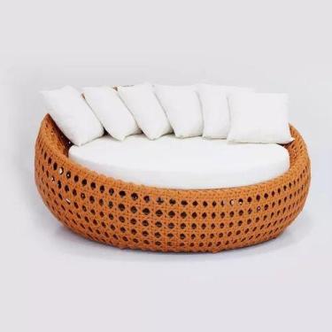 Imagem de Chaise Concha Ofurô Redonda 1,60m Tramada Corda Náutica Móvel de Área 