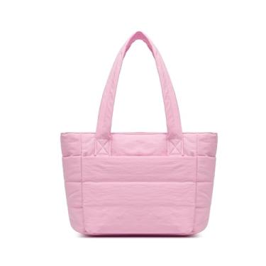 Imagem de Covelin Bolsa feminina leve e fofa, espaçosa, versátil e prática para carregar todos os dias, rosa