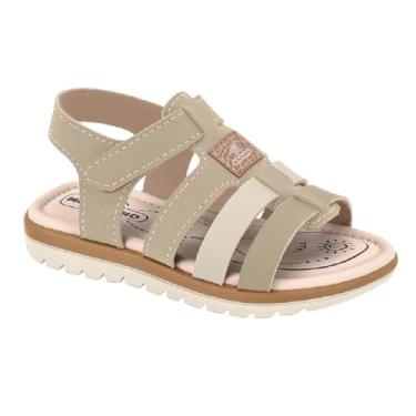 Imagem de Sandalia Molekinho Tiras Casual Ref 2650.201.13958 Areia/branco Off 023