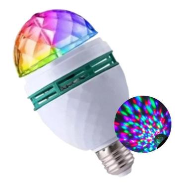 Imagem de Lâmpada Led Globo Colorido Giratório Para Festa Discoteca Dj