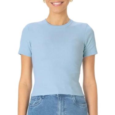 Imagem de Blusa Long Cropped Malwee 1000114191 Feminina Ribana Algodão T. P/XGG,