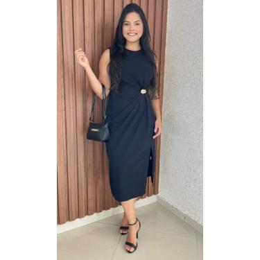 Imagem de Vestido Longo Regata Fecho Ziper Nas Costa CRISCONF, Branco, M