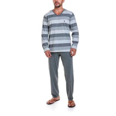 Imagem de Pijama Longo Paulienne 223.72 Masculino Listrado Algodão T. 44/54, 50,