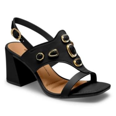 Imagem de Sandália Feminina Salto Bloco Preto Dakota Y9801-0009, 38