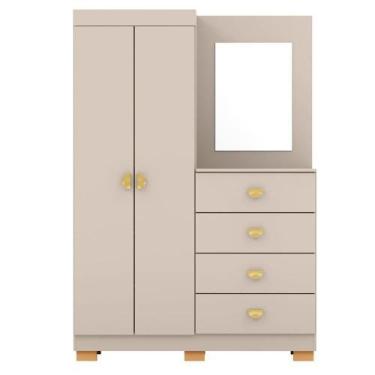 Imagem de Comoda Roupeiro Espelho 120 Cm 2 Portas 20034 Fendi Vlr - MILANI MOVEL