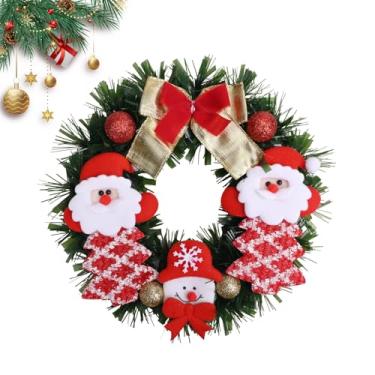 Imagem de Trailabo Guirlanda de Natal 30 cm, com 12 Enfeites Decorativos, uma Bela Decoração Festiva, Guirlanda de Natal para Porta