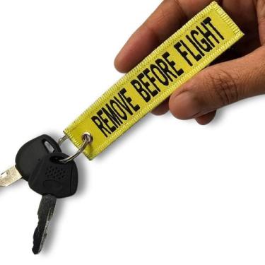 Imagem de Chaveiro Tramado Voo Aviação Before Flight - Amarelo - Atni