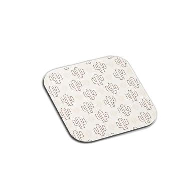 Imagem de Porta Copos Com Ilustração Personalizada Cactus Papel de Parede Sem Costura - Tamanho 10x10 cm