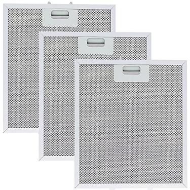 Imagem de W10169961A Filtros de exaustor de alumínio de substituição, pacote com 3, 10,5 x 12 polegadas por Wadoy, 3 camadas de alumínio, filtro de exaustor, juntas deslizantes de metal