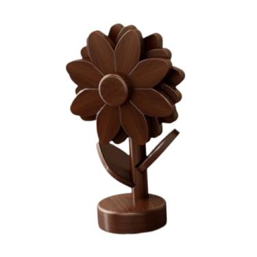 Imagem de Baoblaze Conjunto de 3 peças de tapete isolante de madeira para bebidas, porta-copos criativo e antiderrapante para decoração de casa, protetor de mesa para, D