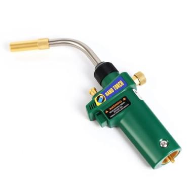 Imagem de KODILIN Kit de tocha a gás MAPP, tocha turbo de ignição automática com chama de 1.400 °C, para HVAC, encanamento, brasagem, aquecimento