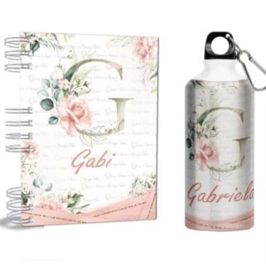 Imagem de Agenda 2026 + Garrafa - Personalizada com Nome - Alumínio - Alfabeto - Capa Dura Holográfica (Na compra colocar o nome na frente do remetente) (G)