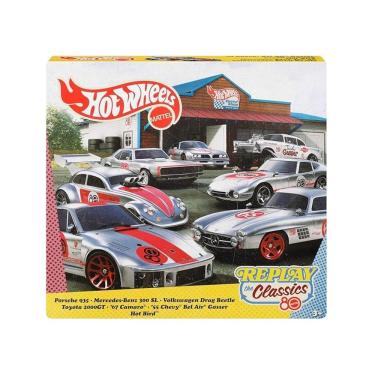 Imagem de Caixa com 7 Hot Wheels 1:64 Silver Series 80 Anos - Mattel